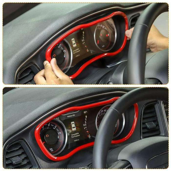 Interior Dashboard Frame Cover Trim for Dodge Challenger 2015-2019