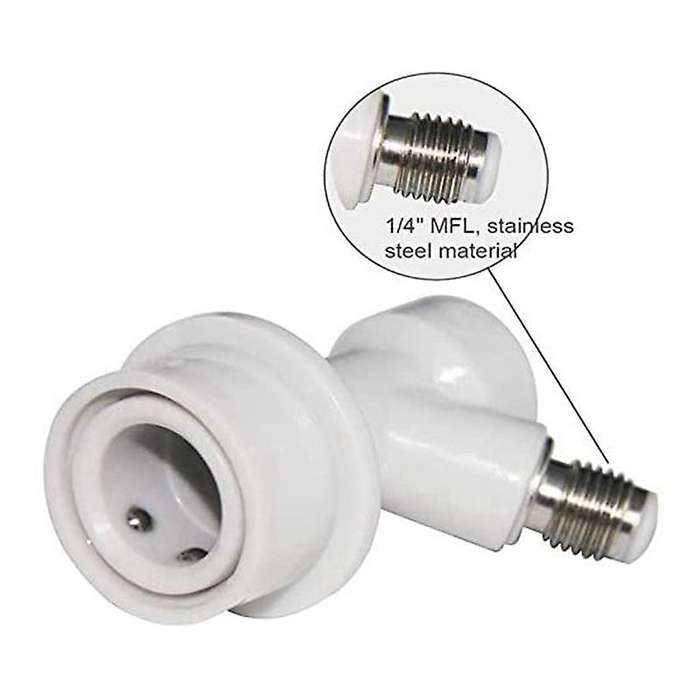 4 Pcs Ball Lock Keg Disconnect Set, 1/4 Mfl with 5/16inch Hose Clamps