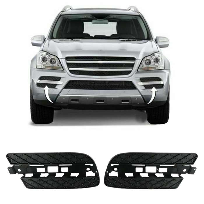 Front Bumper Fog Light Grille Trim for Benz X164 Gl350 Gl450 2010-12