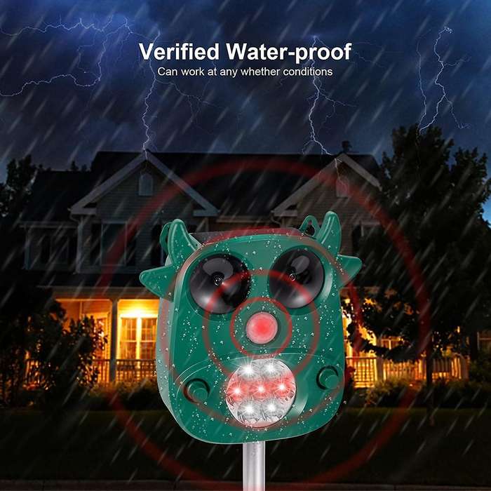 Solar Animal Insect Repeller Repel Rechargeable ,green