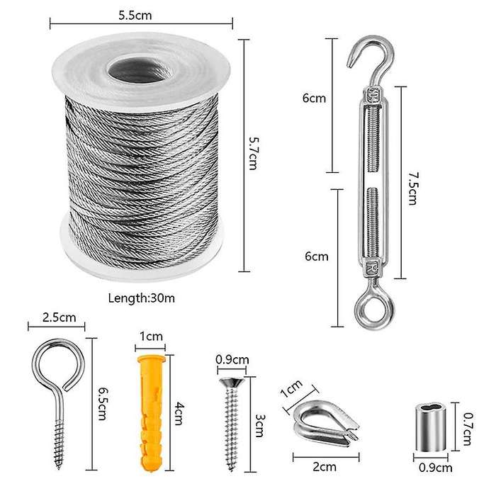 Cable Turnbuckle Locking Device Snap Hook and Outdoor Light Set