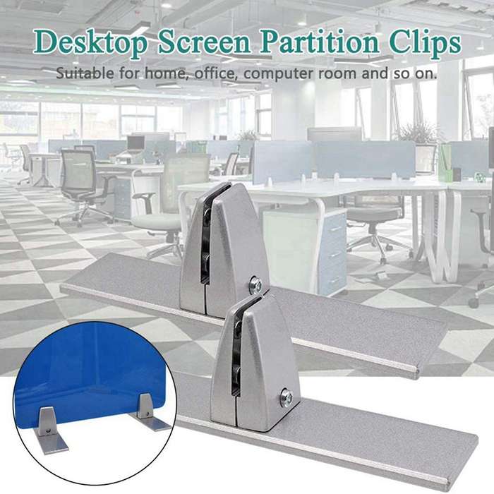 4pcs Desktop Partition Support Bracket Shelf Clip Table Board Clamp