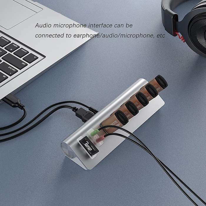 Usb3.0 Docking Station Usb3.0+audio Interface+tf/sd Dual Card Slot