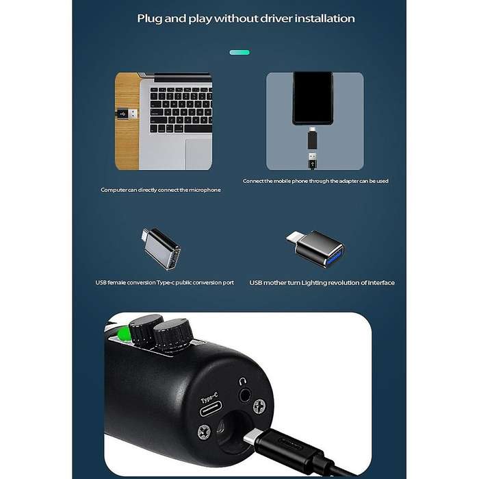 Usb Desktop Mic Noise Reduction Rgb for Vibrato Streaming Small Set