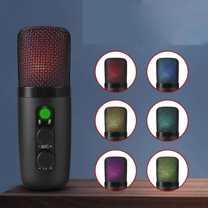 Usb Desktop Mic Noise Reduction Rgb for Vibrato Streaming Small Set