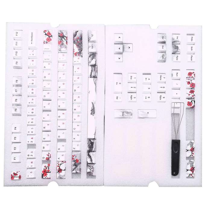 110 Keys Pbt Keycap Dye-sublimation Plum Profile Key Cap Japanese