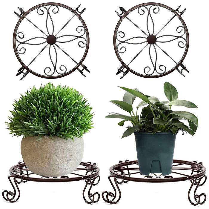 Metal Plant Stand for Indoor Plants, Heavy Duty Potted Holder, Brown