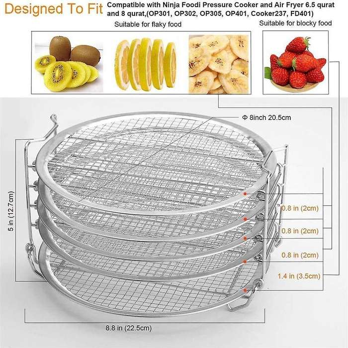 For Dehydrator Stand, Grill Stand Air Fryer with Five Layers Grade
