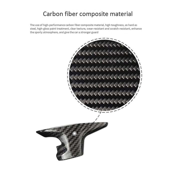 Carbon Fiber Gear Shift Knob Cover Trim Gear Shift Head Decoration
