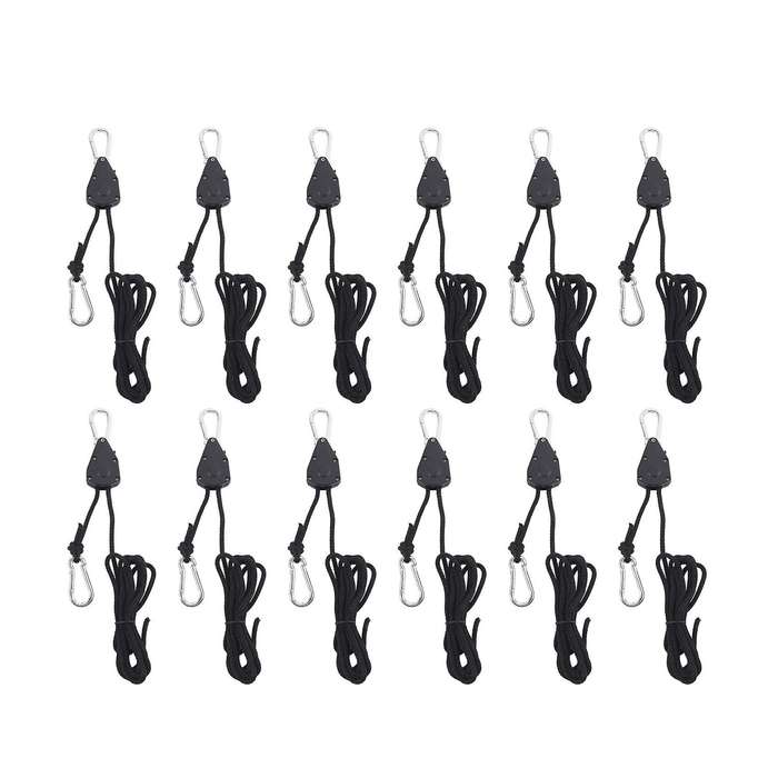 6-pair 1/8 Inch Adjustable Rope Clip Hanger with Reinforced Metal