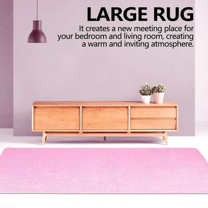 Fluffy Rugs for Bedroom,with Backing Non-slip Points(4x6 Feet,pink)