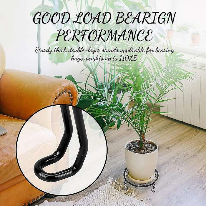 Metal Stand 4 Pack, Indoor Outdoor Plant Stand for 9 In Flower Pot