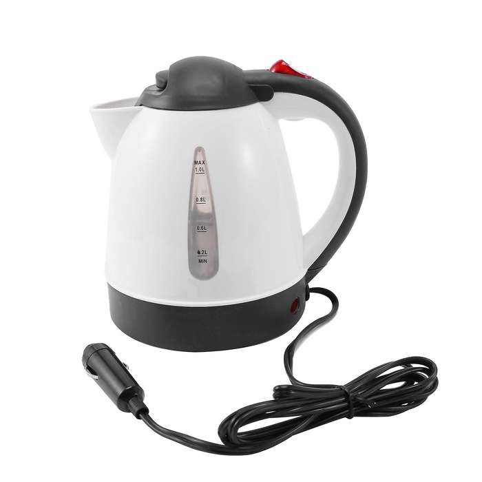 1000ml Car Hot Kettle for Tea Coffee 304 Stainless Steel(12v)