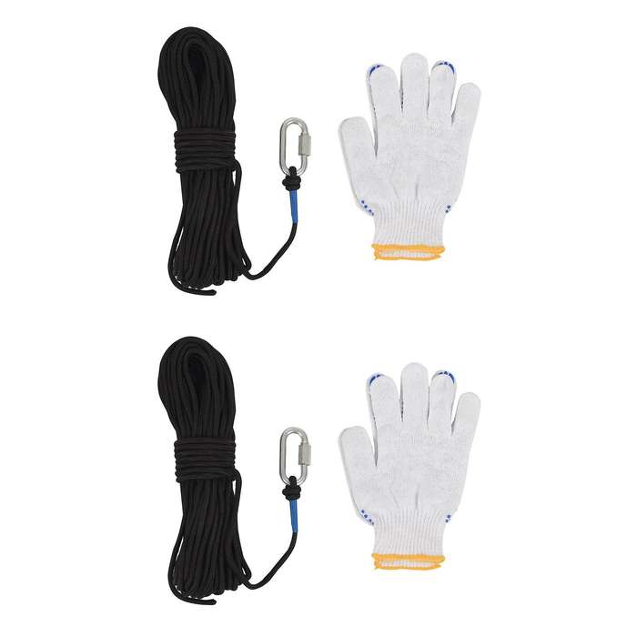 Fishing Magnet Rope 20 Meters, Heavy Rope with Safe Lock, Black