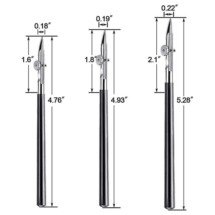 3 Sizes Art Ruling Pen Set, 3 Packs Cross-hinged Fine Line