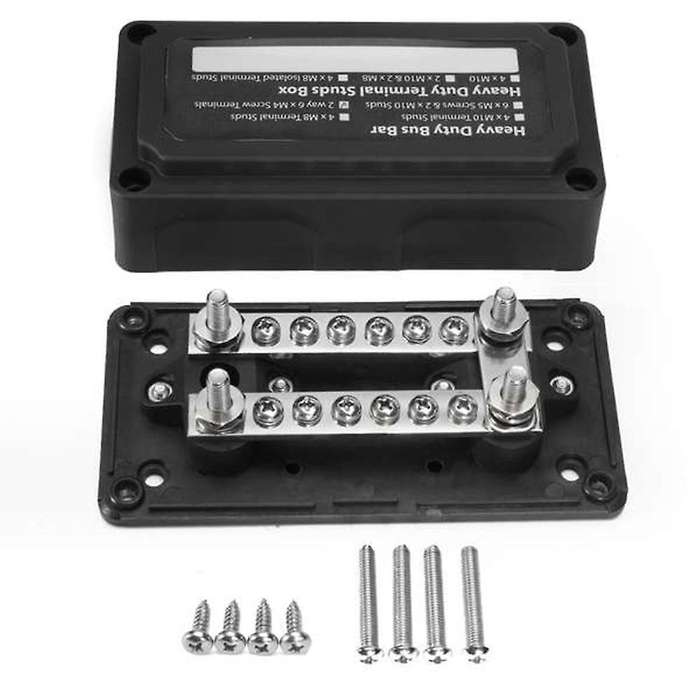 Heavy Duty Bus Bar Box Terminal Block 4way 100/200/300 Amp