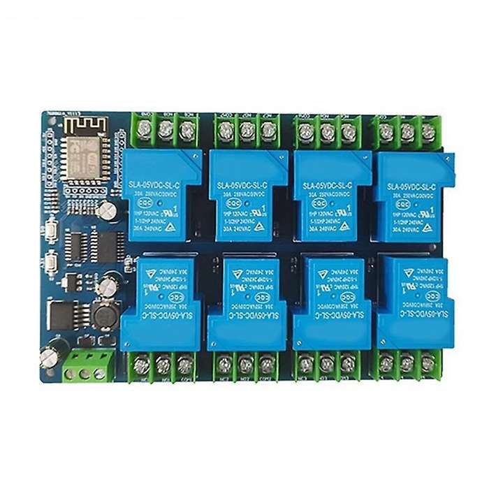 Dc7-28/5v Power Supply Esp8266 Wif 8 Way 30a Relay Module Esp-12f