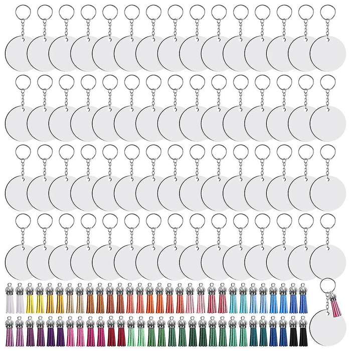 240 Pieces Sublimation Blanks Keychain Set Heat Transfer Keychain