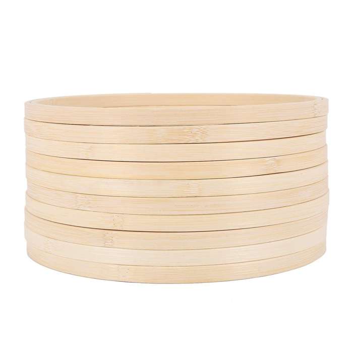 10 Pieces 8 Inch Embroidery Hoops Round Adjustable Bamboo Circle