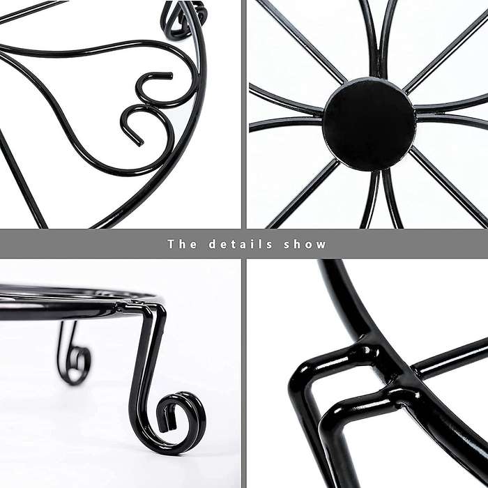 2 Pcs Metal Octopus Flower Stand Floor Bonsai Stand Living Room ,8 Cm