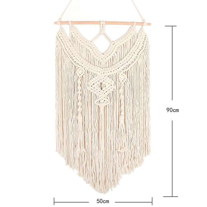 Macrame Woven Wall Hanging Boho Chic Bohemian Geometric Tapestry