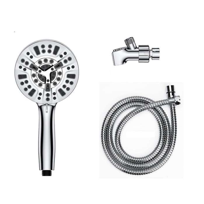 5.04 Inch Detachable Showerhead Set with Stainless Steel Hose