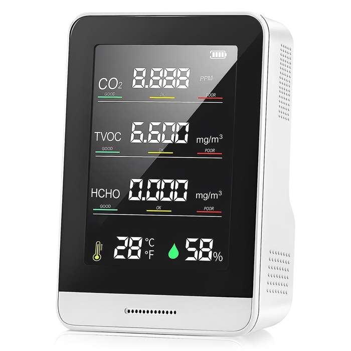 5 In 1 Co2 Meter Digital Temperature Humidity Sensor Tester