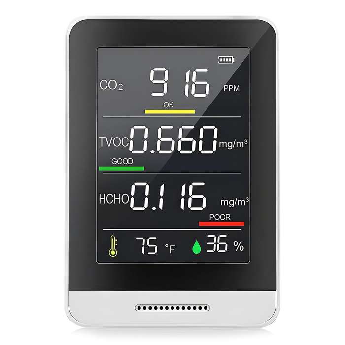5 In 1 Co2 Meter Digital Temperature Humidity Sensor Tester