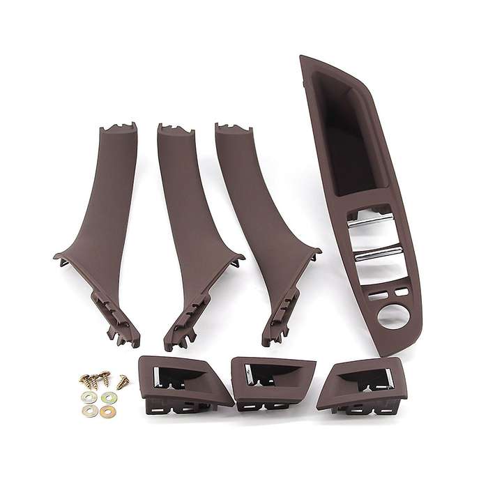7pcs Car Inner Door Handle Panel Trim For-bmw 5x F10 F11 F17 F18
