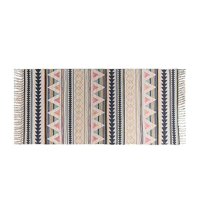 Boho Carpet with Tassels Woven Carpet for Living Room Hallway Bedroom