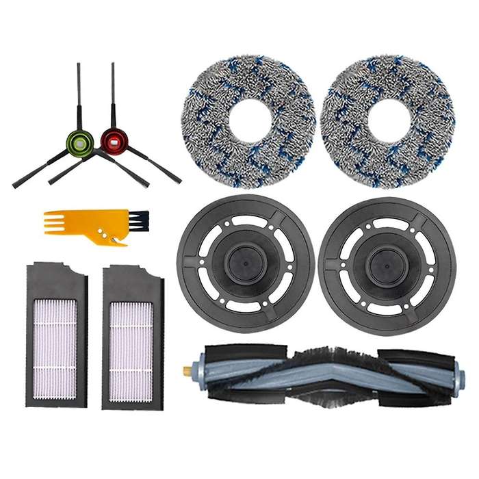 10pcs Accessories Kit Main Side Brushe Hepa Filter Mop Cloth Bracket