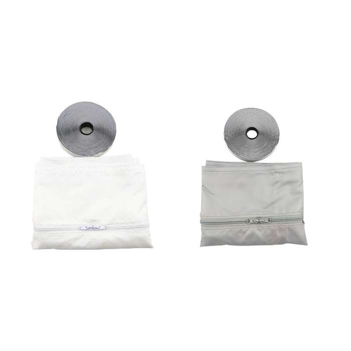 White + Gray Waterproof Pu Coating 4m Soft Cloth Sealing Baffle