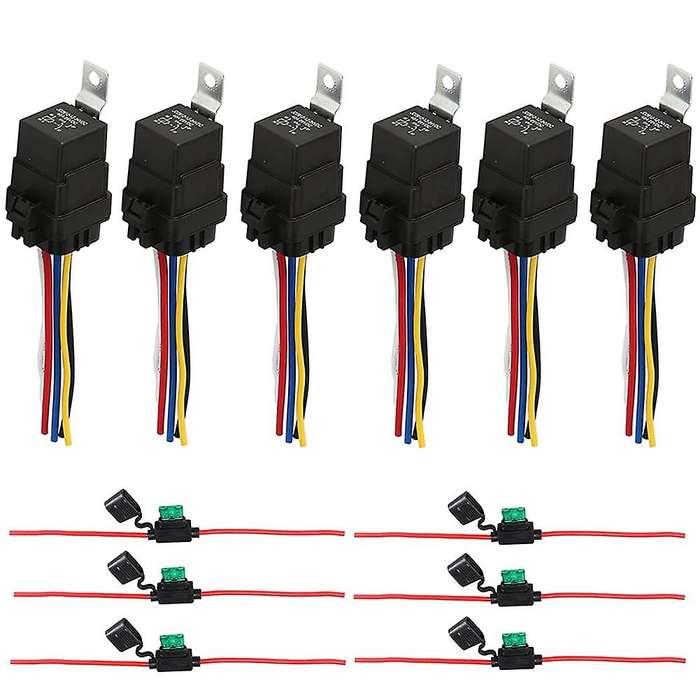 Relay 12v Dc 5-pin Waterproof with Harness & Inline Fuse Holder (6)