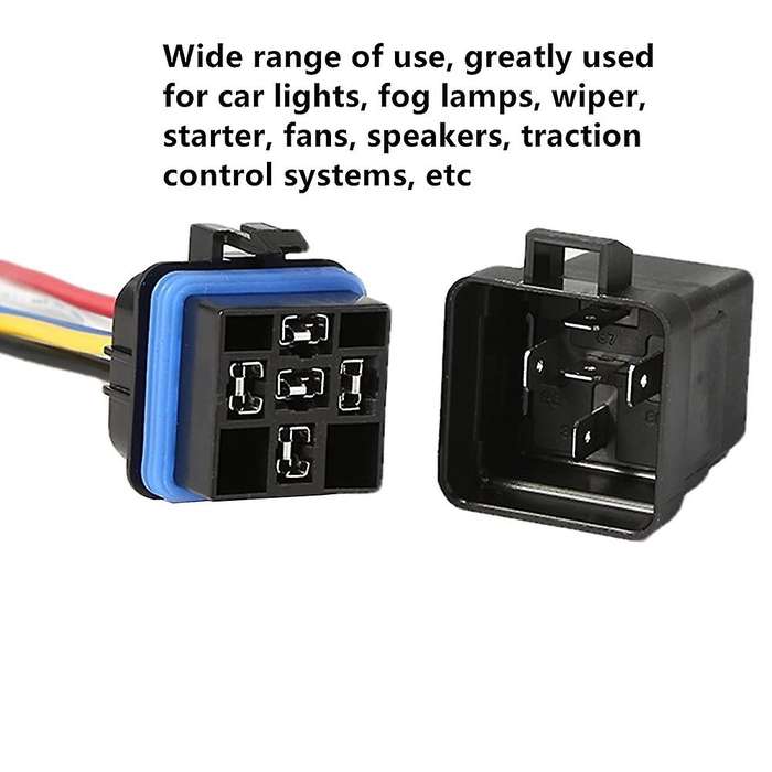Relay 12v Dc 5-pin Waterproof with Harness & Inline Fuse Holder (6)