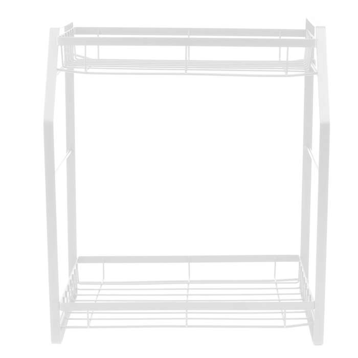 Spice Holder, 2 Tier Spice Rack Storage Rack for Seasoning Jars,white