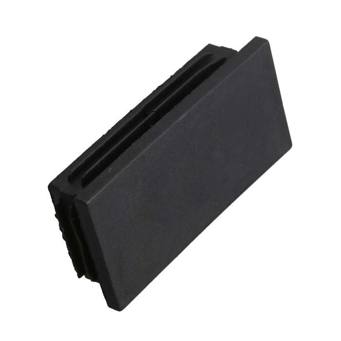 Plastic Rectangle Blanking End Caps Bung 40mm X 80mm 60pcs Black