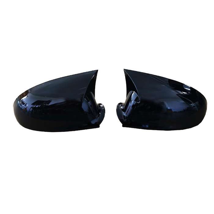 Car Glossy Black Ox Horn Rearview Side Glass Mirror Shell