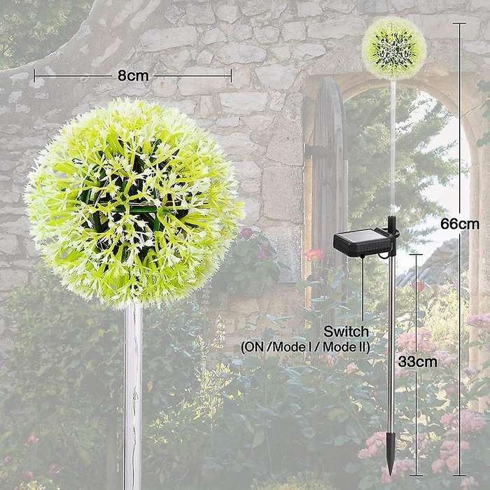 4 Packs Solar Lights for Outdoor,decoration Dandelion,flower Lamp