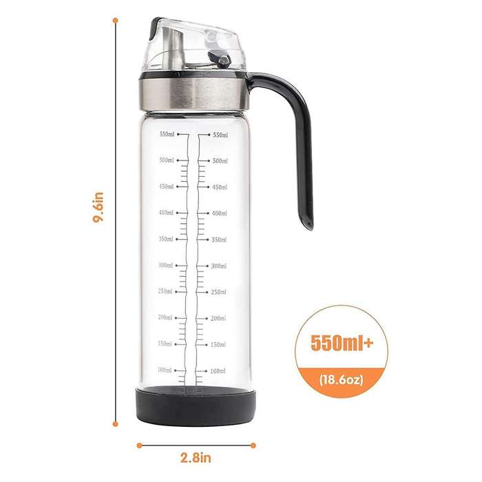 2-piece Dispenser Auto-turning Oil and Vinegar Dispenser