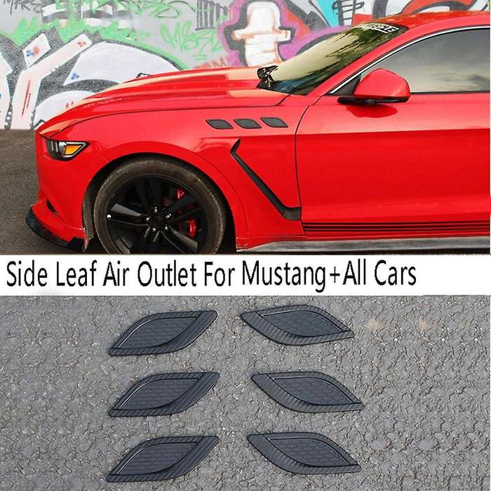 Carbon Fiber Car Cover Detector Front Side Foliage Leaf Fender Vent