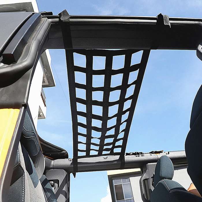 Roof Top Netting Hammock for Ford Bronco 2021 2022, Black