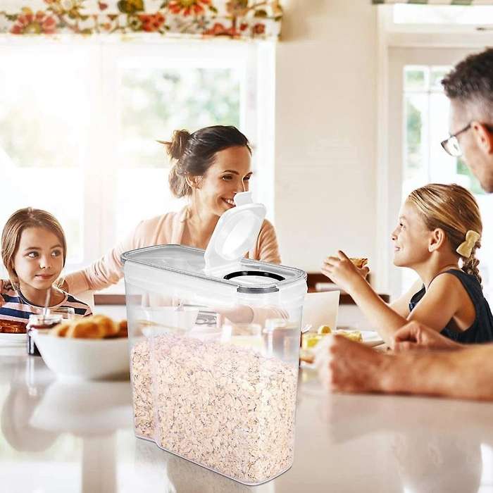 4pcs Cereal Storage Containers Airtight Food Storage Large Cans-2.5l