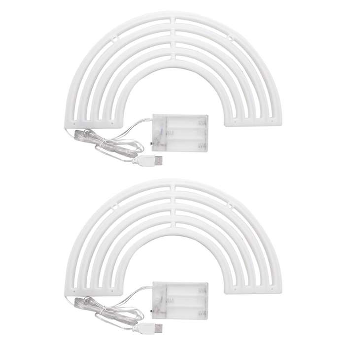 2x Cute Rainbow Neon Sign,led Rainbow Light/lamp for Dorm Decor
