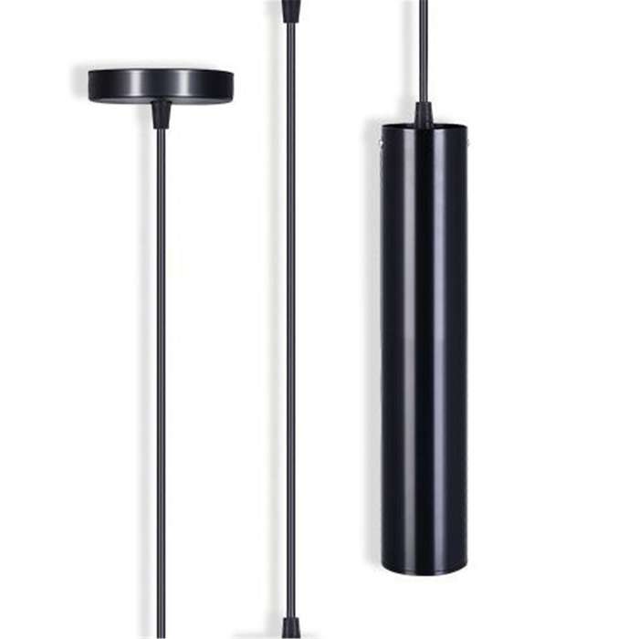 Black Warm White Led Cob Spotlights Long Tube Lamp Cylindrical
