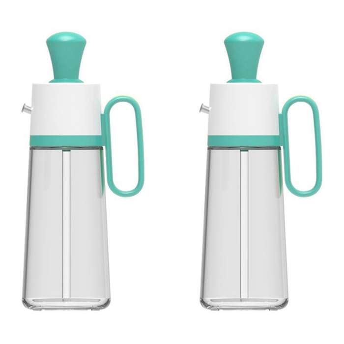 3 In 1 Olive Oil Dispenser Bottle with Brush, for Cooking,bbq,green