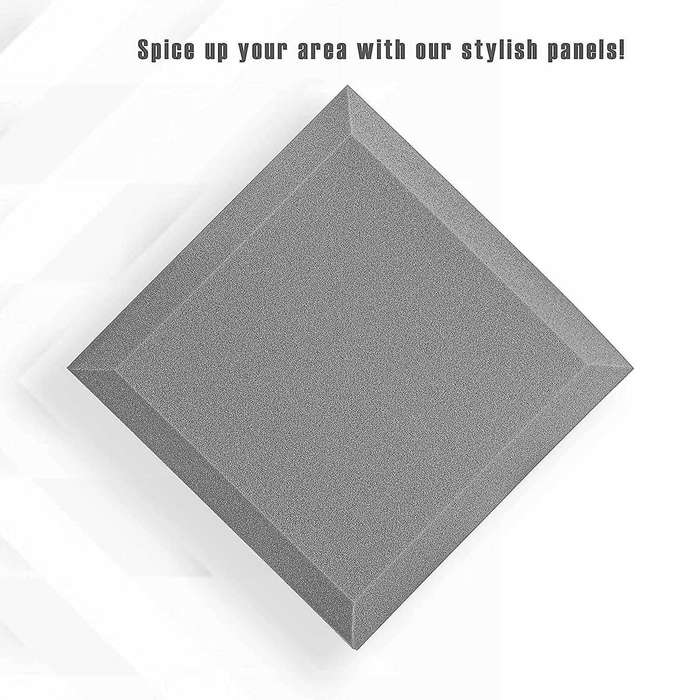 12pack Acoustic Foam Panels,3d Beveled Wedge Tiles,sound Panels