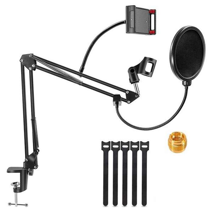 Mic Boom Arm Stand,adjustable Game Microphone Boom Scissor Arm Stand