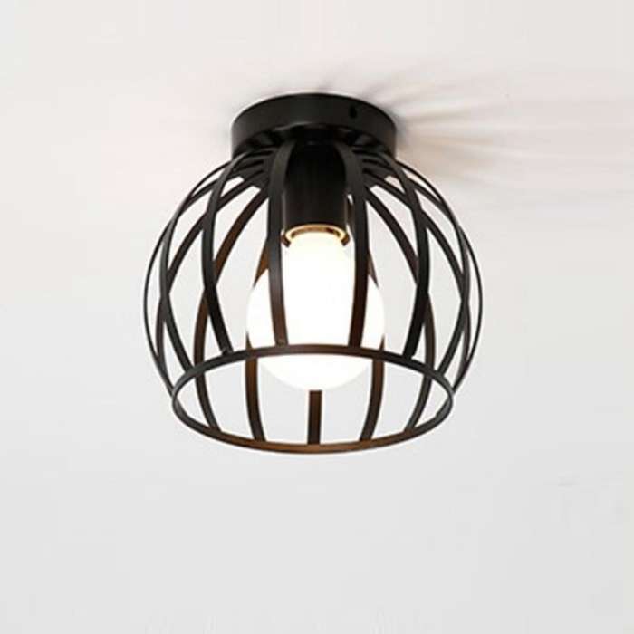 Plafonnier Industrielle Retro En Mtal Cage Fer, Suspension Luminaire