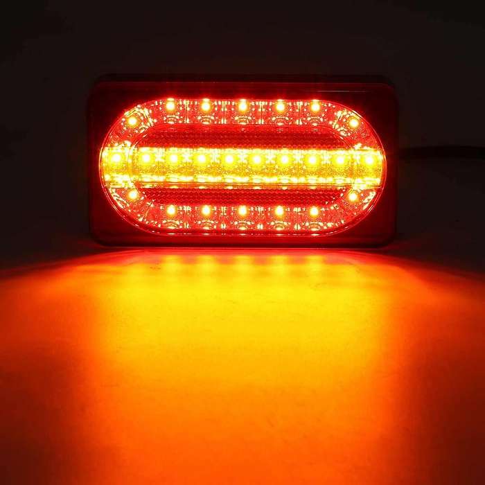 2pcs 12v Car Tail Light Brake Light for Camper Trailer Lorry Bus