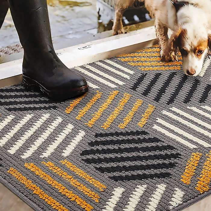 Striped Mat Entrance Door Mat Welcome Mats Bath Mat for Household L